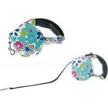 Pileli Store Desenli  Mekanizmalı  Köpek  Tasması - 5 Metre