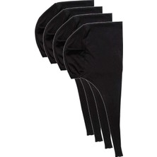 Pileli Store 4 Adet Tesettür Bone Bağcıklı Likralı Siyah