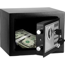 Pileli Store Elektronik Tuşlu Çelik Para Kasası Siyah (4887)