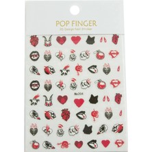 Pileli Store Kalp Kuru Kafa Tattoo Dövme Sticker