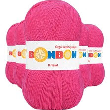 Pileli Store 5 Adet Kristal El Örgü Lif Ipi Koyu Pembe 98403