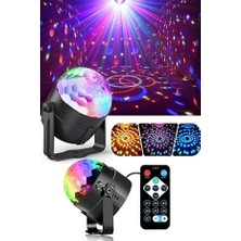 MidasTech Kumandalı Sese Duyarlı Çok Renkli LED Disko Topu - Lazer Işıklı Parti Küresi