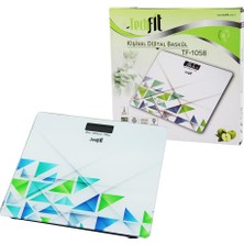 Pileli Store Desenli Cam Temperli Dijital Baskül Terazi 180KG/100GRLCD Ekran - Sensör (4887)