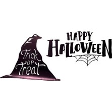 Pileli Store Happy Halloween Temalı Duvar Stickerı