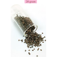 Pileli Store Kesme Cam Boncuk 2mm - 20 Gram - Mat Kahverengi -BNC348