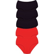 Pileli Store 5 Adet Tutku Kadın Yüksek Bel Bato Kalın Lastik Külot S2