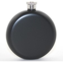 Pileli Store Paslanmaz Çelik Yuvarlak 5 Oz Tekli Matara Siyah Renk