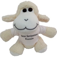 Pileli Store Seni Seviyorum Kuzum Tişörtlü Peluş Kuzu Oyuncak