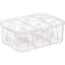 Pileli Store Su Bardağı Taşıma Kutusu Şeffaf - 6 Bardak Kapasiteli Piknik Kutusu