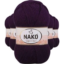 Pileli Store 5 Adet Süper Inci El Örgü Ipi 100 gr Mor 3260