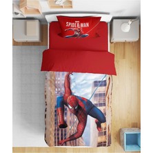 Sarel Group Örümcek Adamlı , Spiderman Tek Kişilik Çarşafsız Nevresim Takımı