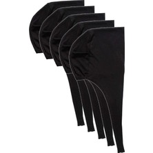 Pileli Store 5 Adet Tesettür Bone Bağcıklı Likralı Siyah