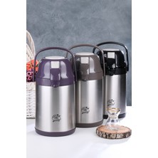 Pileli Store CKR-2007 2.5lt Pompalı  Çelik Termos (4887)