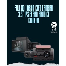 Pileli Store Çift Lensli Araç Içi Kamera – Park Koruma Gece Görüş ve Tarih Damgası