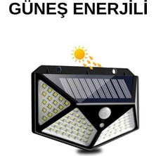 Pileli Store Solar Sensörlü Duvar Lambası Bahçe Lambaso Parlak Beyaz Işık Suya Dayanıklı