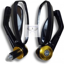 Moto Ulusoy Modifiye Gidon Aynası Takım Oval Sarı Üniversal