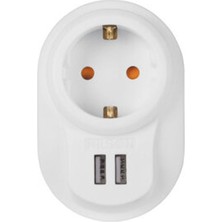 Nilson 3 Adet Akım Korumalı Beyaz Usb Fiş Priz Modern Tasarım ve Yüksek Dayanıklılık
