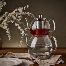 Arow Linda Cam Çaydanlık Seti - Şeffaf - 1,8 Lt + 1,2 Lt