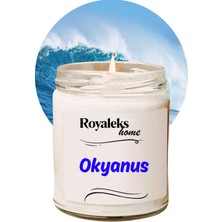 Pileli Store Doğal Özel Seri Kokulu Dekoratif Kavanoz Mum 210 cc - Okyanus Esansı - Ryl