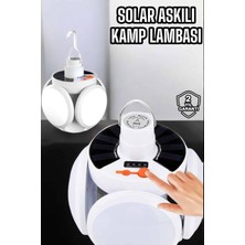 Pileli Store Katlanabilir Taşınabilir Kamp Lambası Işıldak Beyaz Işık Güneş Enerjili Solar Aydınlatma