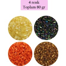 Pileli Store Kesme Cam Boncuk 2mm - 4 Renk - Toplam 80 Gram - BNC435