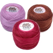 Pileli Store 3 Adet Kaplan Etamin ve Kanaviçe Ipi 8 No Kod/renk: 717 - 400 - 816 - Ryl