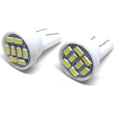 Pileli Store T10 LED Park Ampulu 8 Ledli Beyaz 2'li