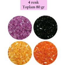 Pileli Store Kesme Cam Boncuk 2mm - 4 Renk - Toplam 80 Gram - BNC437