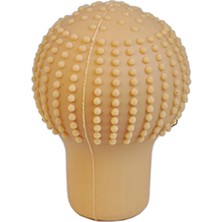 Pileli Store Silikon Vites Topuzu Kılıfı Masajlı Yuvarlak Bej