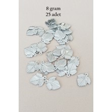 Pileli Store Oya Abiye Bileklik Kolye Pleksi Metalik Plastik Pul Gümüş Renk 8 Gram 25 Adet - BNC522