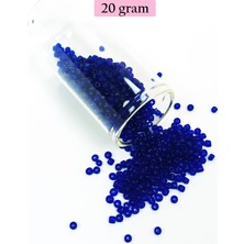Pileli Store Dökme Cam Kum Boncuk (11/0) 2 mm - 20 Gram -  Kral Mavi - BNC001