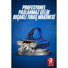 Pileli Store 5 LED Far Şarj Edilebilir Güçlü Kafa Lambası Kamp Lambası 4 Modlu