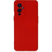 Pileli Store  One Plus 9 Kılıf Nano Içi Kadife Silikon - Kırmızı