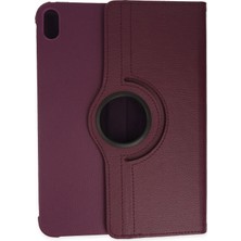 Pileli Store  iPad 2022 10.9 (10.nesil) Kılıf 360 Tablet Deri Kılıf - Mürdüm