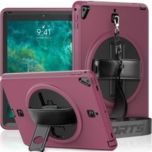 Pileli Store  iPad 5 Air 9.7 Kılıf Strap-C Otterbox Tablet Kapak - Mürdüm