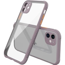 Pileli Store  iPhone 12 Mini Kılıf Miami Şeffaf Silikon - Açık Mor