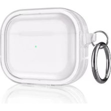 Pileli Store Movenchy Airpods Pro 2 (2.nesil) Shiny Şeffaf Kılıf - Beyaz