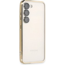 Pileli Store  Samsung Galaxy S24 Kılıf Razer Lensli Silikon - Gold