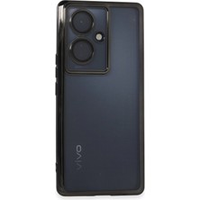 Pileli Store  Vivo V29 Lite Kılıf Razer Lensli Silikon - Siyah