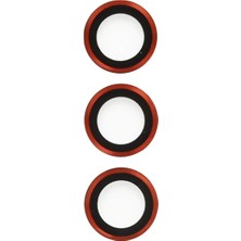 Pileli Store  Samsung Galaxy S23 Metal Kamera Lens - Kırmızı