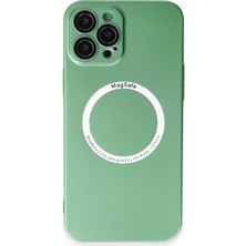 Pileli Store  iPhone 12 Pro Kılıf Jack Magneticsafe Lens Silikon - Yeşil