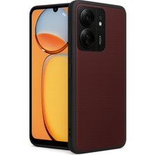 Pileli Store  Xiaomi Redmi 13C Kılıf Aras Deri Kapak - Bordo