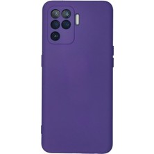 Pileli Store  Oppo Reno 5 Lite Kılıf Nano Içi Kadife Silikon - Mor