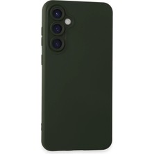 Pileli Store  Samsung Galaxy S23 Fe Kılıf Nano Içi Kadife Silikon - Koyu Yeşil