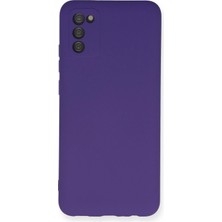 Pileli Store  Samsung Galaxy A03S Kılıf Nano Içi Kadife Silikon - Mor