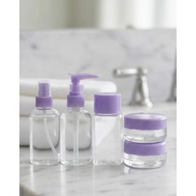 Pileli Store Seyahat Için 5’li Şeffaf Kozmetik Şişe Seti 30 ml