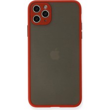 Pileli Store  iPhone 11 Pro Max Kılıf Montreal Silikon Kapak - Kırmızı