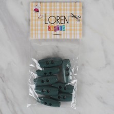 Pileli Store Loren Crafts Yeşil 8 Li Çoban Düğmesi - 65