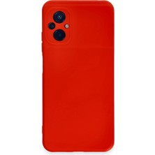 Pileli Store  Xiaomi Poco M5 Kılıf Nano Içi Kadife Silikon - Kırmızı