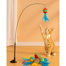 Petdost Vantuzlu Sabitlenebilir Yaylı Kedi Oltası